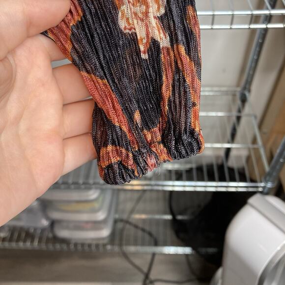 Joie Women's Floral Pleated Blouse Size M Victorian Whimsigoth Old Money‎ Career - Picture 9 of 11